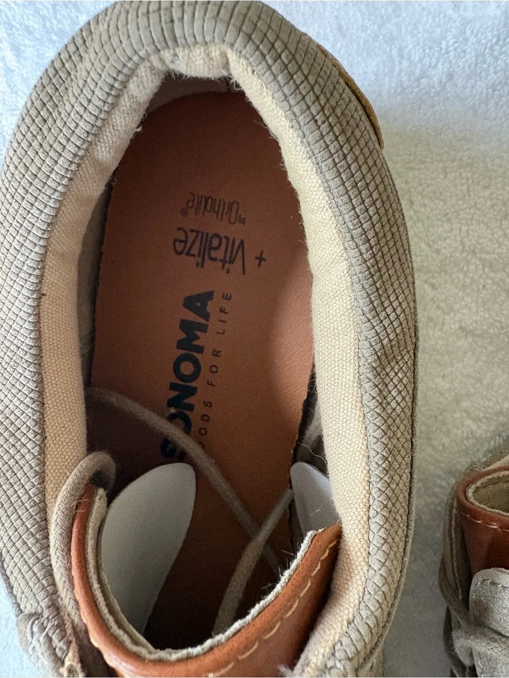 Sonoma Men’s Tan/Brown Suede Oxford Shoes Size 8.5 Like New